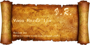 Vass Rozália névjegykártya