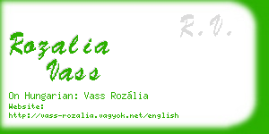 rozalia vass business card